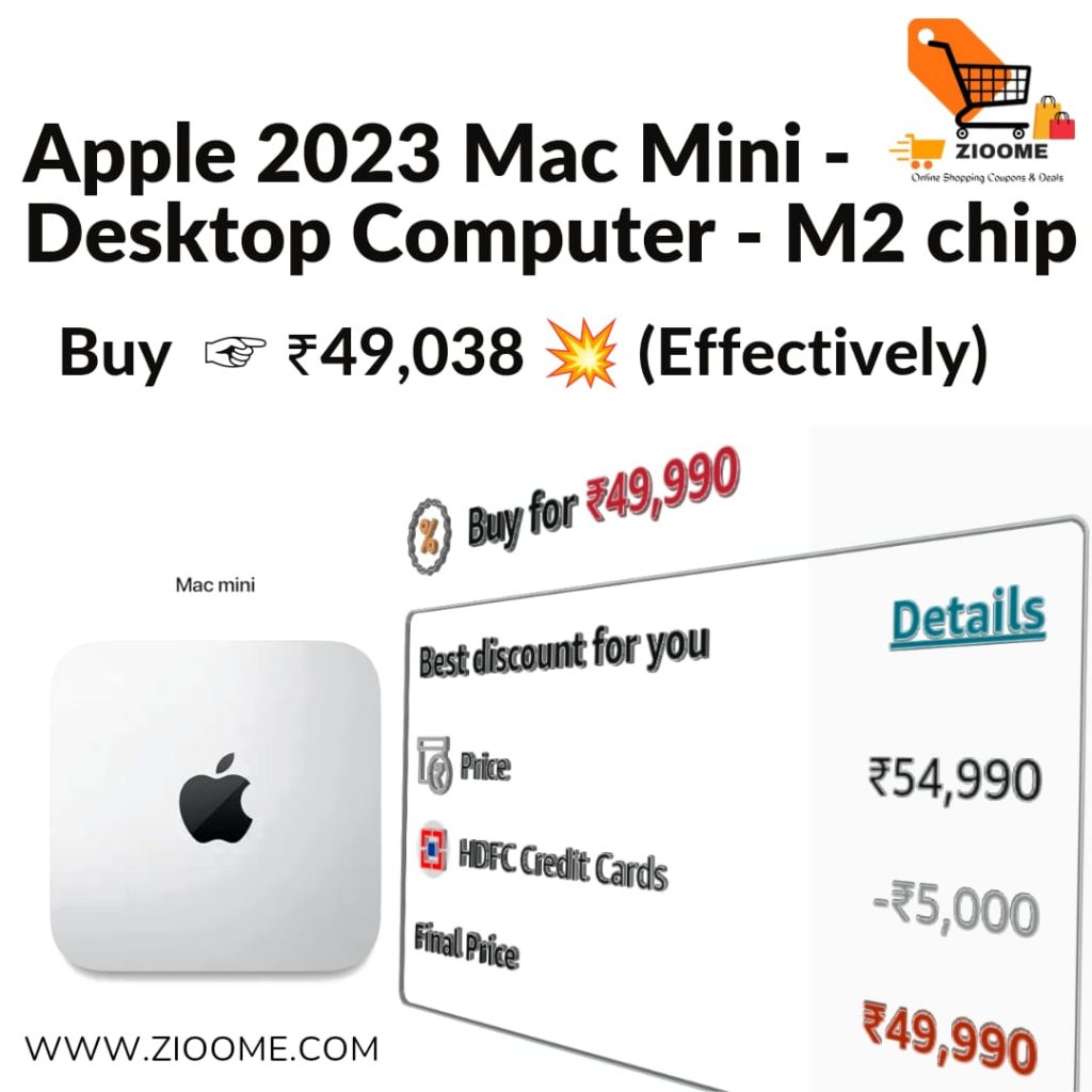 Apple 2023 Mac Mini – Desktop Computer- M2 chip